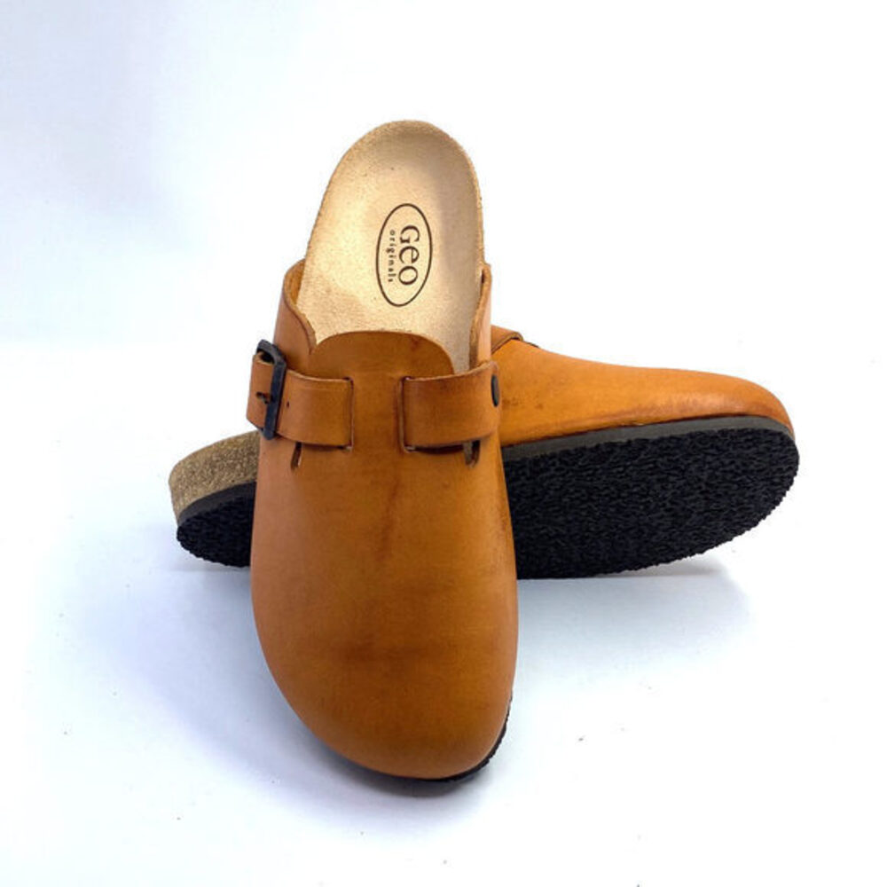 Geo Original Y2K Bern Boston-Like Leather Cork Clogs - Picture 3 of 4